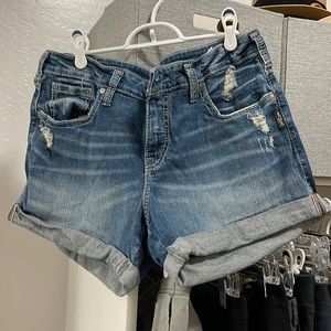 Silver Jeans distressed shorts